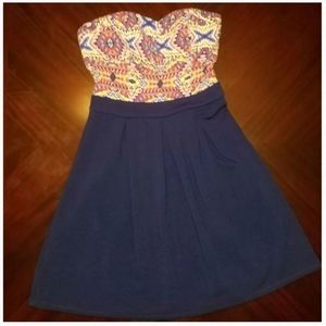 Xhilaration Multicolor Strapless Dress